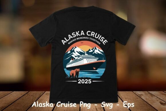 Alaska Cruise 2025 T-Shirt Design Vector: Capture Your Adventure