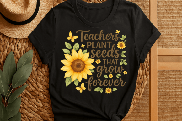 Brighten Teacher's Day with Sunflower Design Art