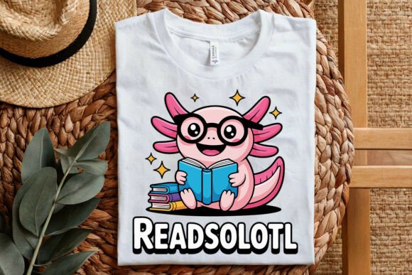 Cute Readsolotl Design: A Perfect Graphic for Book Lovers