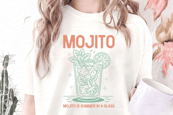Mojito Summer Cocktail SVG PNG Design for Creative Projects