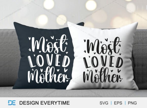 Most Loved Mother Typography SVG Design: A Versatile Creative Asset