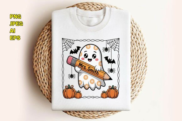 Preppy Halloween Teacher Pencil Design: A Perfect Blend of Whimsy and Style