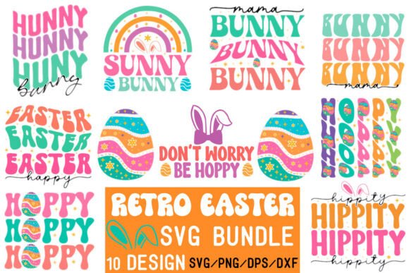Retro Easter SVG Bundle: Vintage Charm for Modern Crafts