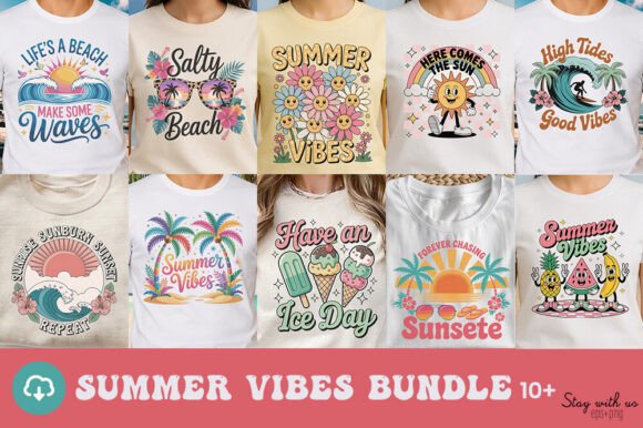 Summer Vibes Bundle: 10 Bright & Breezy Designs for Sunshine Lovers