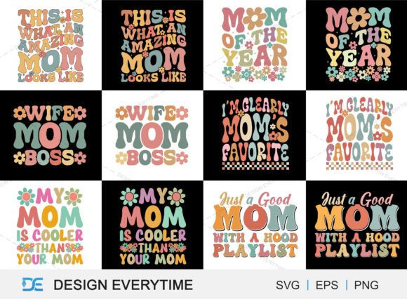 The Groovy Mom Typography Design Bundle: Creative Assets for Motherhood Brands